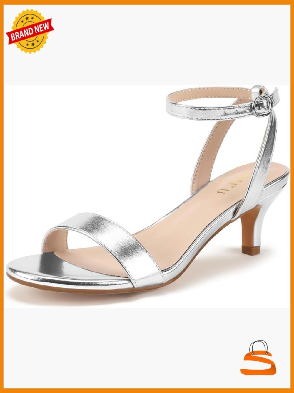 Low Kitten Heels Open Toe Ankle Strap Dressy Sandals Bridal Evening Party Shoes